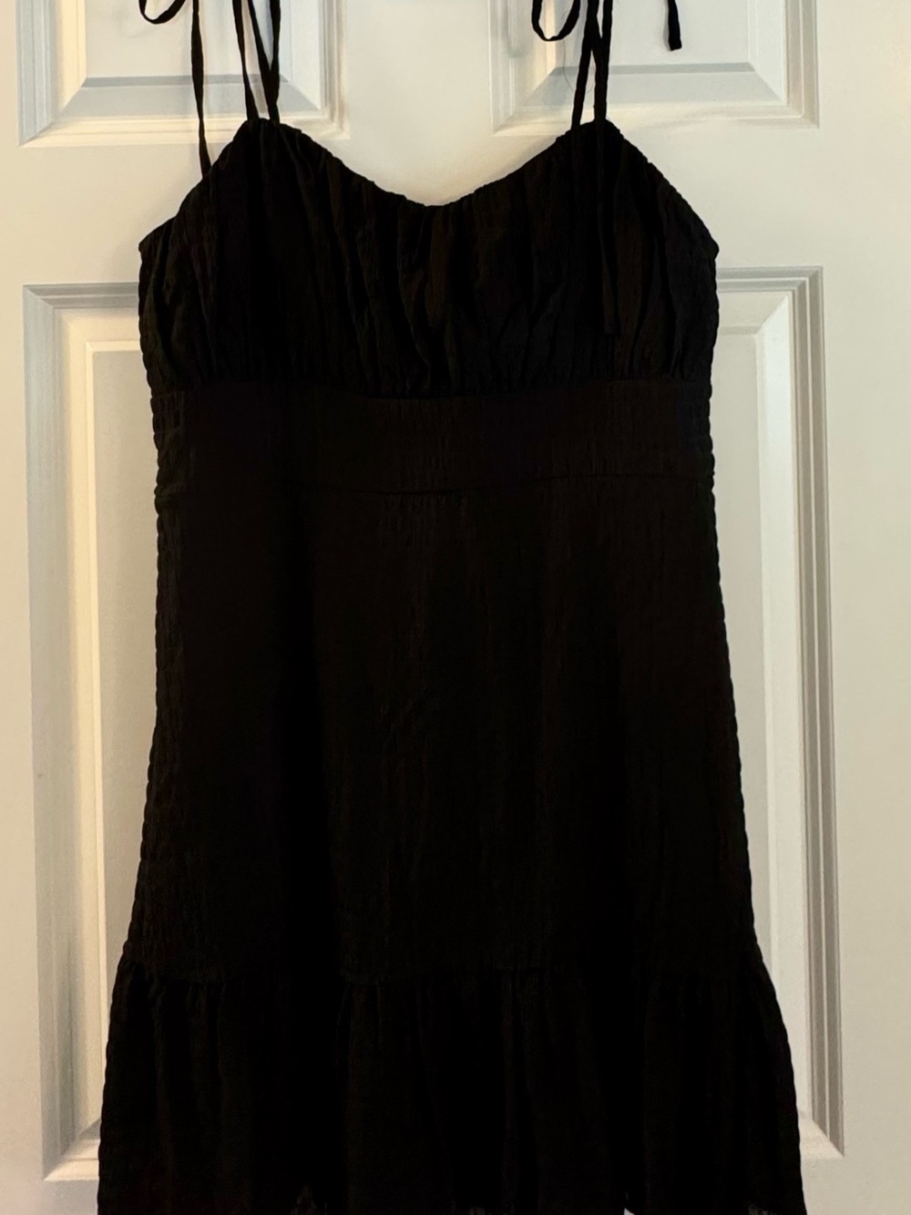 Speechless Black Tie-Shoulder Mini Dress